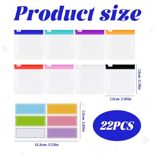 Medication Bag,22pcs Pill Pouch,Medicine Bags for Travelling with Slide Lock Translucent Self Sealing Plastic Pill Pouch for Pills Storage — view 2