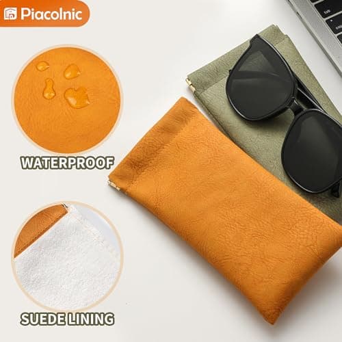 8Pcs Pocket Cosmetic Bag, 2 Size Small Makeup Bag for Purse, Squeeze Top Self-Closing Travel Mini Makeup Pouch for Women, Portable PVC Leather Small Storage Bag for Cosmetics Headphones Jewelry — view 4