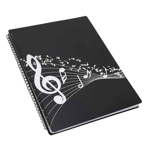 ZAICOLER Sheet Music Folder, for Piano Guitar, A4 Size, 40 Pages |, Non Slip Transparent Pockets, Concave Convex Technology for Practice Rehearsal Studio — view 6