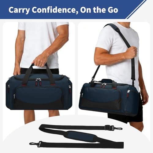 LONALIA Small Holdall Bag 30L, Gym Duffle Bag, Navy Blue — view 6