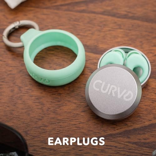 CURVD Premium Carrying Case - Durable Travel Keychain Container, Waterproof Holder for Earplugs, Pills, Coins Compatible with Loop, Eargasm & Vibes, Mini Purse Pill Box Container (Light Blue) — view 5