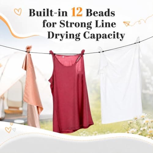 Portable Clothesline Travel Retractable Clothesline Elastic Washing — view 4