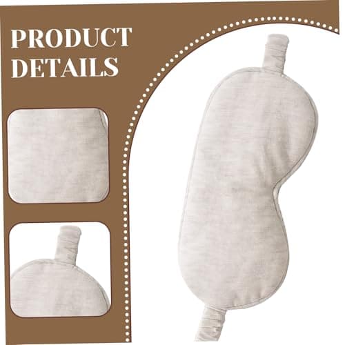 Sleeping Mask, Eye Masks for Sleep, Beige Organic Cotton Sleep Mask Lightweight and Comfortable Elastic Eye for Nighttime Sleeping, Traveling Suitable for Men Women, Cotton — view 3