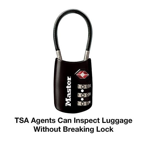Master Lock 4688D Accepted Set Your Own Combination TSA Approved Luggage Lock, Black, 1 Pack — view 4