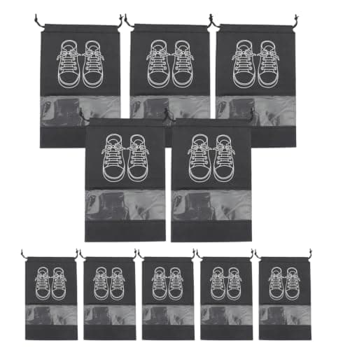 10-Piece Shoe Bags, Large and Medium Shoe Covers, Shoe Bags for Travel,Shoe Bags,Light Grey Travel Shoe Bag Set for Packing and Indoor Dust-Proof Storage