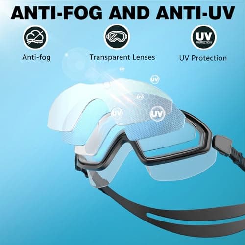 COOLOO Swimming Goggles for Adult, Wide View No Leaking Swim Goggles — view 5