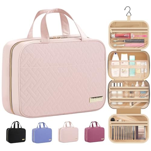 HOTOR Hanging Travel Toiletry Bag Women Essentials,Makeup Wash Bag