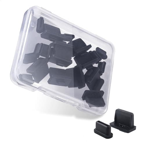 Cable Matters Combo-Pack USB-C and USB Port Covers, 10x Each, Black