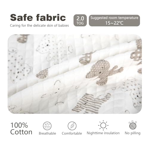 MIKAFEN Baby Sleeping Bag with Feet, 2.0 Tog, Removable Sleeves 6-18 months — view 6