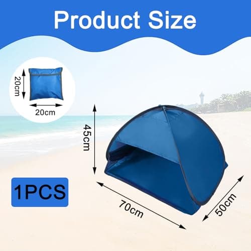 Sunshade and Sun Protection Pop Up Beach Tent,Mini Personal Beach Pop Up Tent,Portable Pop-Up Beaches Shelter，Beaches Shade Quickly Assembled for Kid Small Dogs Cats and Other Small Pets — view 2
