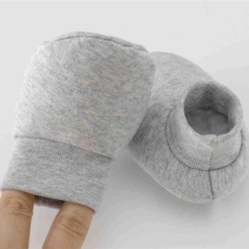 pumpumlia 3pcs/set Cotton Newborn with Scratch Mittens and Foot Infant Warm Headwear Baby Gloves with Socks — view 3