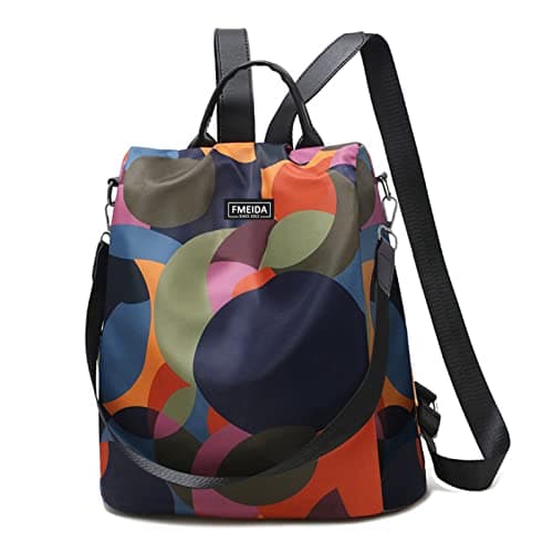 Fmeida Anti Theft Backpack for Women Small Travel Rucksack Water Resistant