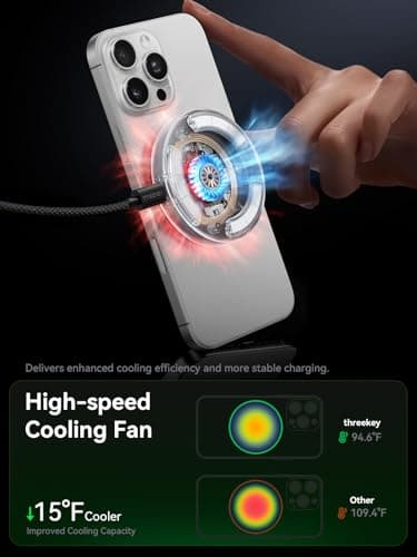 THREEKEY Qi2.2 25W Magnetic Wireless Charger, for iPhone 17-12 and AirPods — view 5