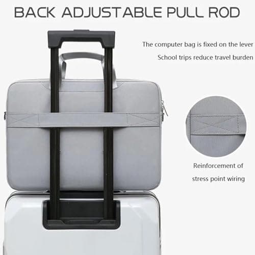 Custom Logo Laptop Bag 13.3/14/15.6 Inch Laptops Professional Briefcase Portable Work Bag with Photo Name Printing Color2,40.5 * 3 * 30cm — view 3