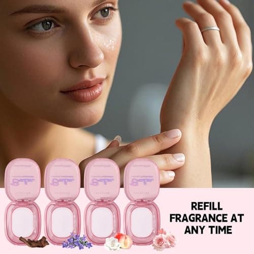 4Pcs Solid Perfume, Portable Pocket Balm Perfume For Travel Use,Apply Topically For A Unique Body Scent. Apply To Wrists, Behind Ears And Collarbones,Travel Size With 4 Unique Scents — view 3