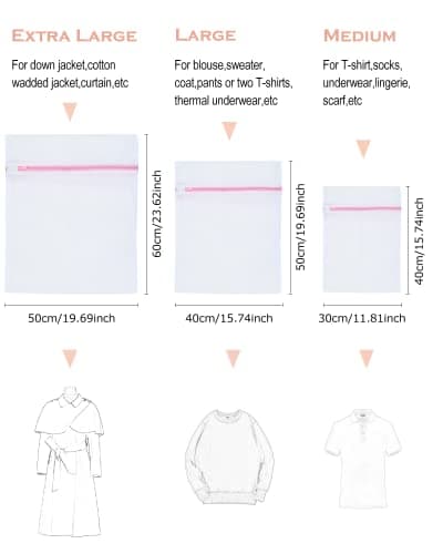 Mesh Laundry Net for Washing Machine - Bag for Bra, Travel, Shoes, Suitcase, Socks, Underwear, Baby Clothes — view 4