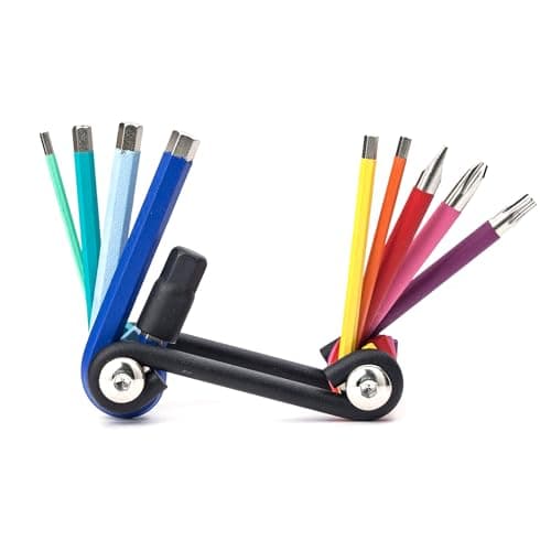 Kikkerland 9-in-1 Rainbow Multi-Tool – Compact & Durable 9-Bit Driver Set with Allen Wrenches & Screwdriver Bits – Utility Essentials for Home Improvement & Travel Repair — view 5