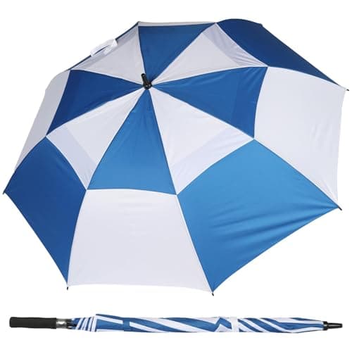 A2Z Golf Umbrella Auto Open 152cm Large Dual Vented Canopy Durable Fiberglass Ribs EVA Soft Grip Handle Windproof Rain Sun UV Protection Double Vent Brolly For Men & Women Golf Outdoor Sports Travel