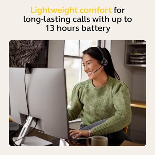 Jabra Engage 55 Mono Wireless Headset with Link 400 USB-A DECT Adapter - Noise-Cancelling Microphone, Extensive Range, Hearing Protection - MS Teams certified, works with all other platforms - Black — view 6