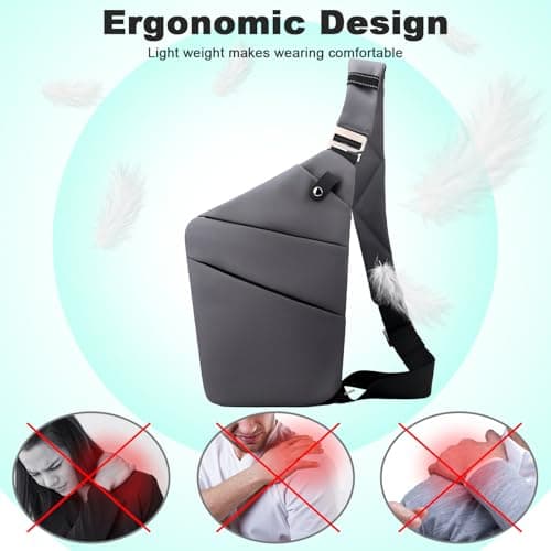 BIRDDIE Anti Theft Travel Bag, One Shoulder Large Capacity Cross-body Bag — view 6
