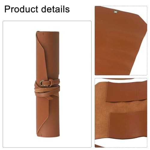 Portable Leather Roll Bag Wrench and Hardware Storage, Retro PU Leather — view 5