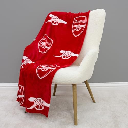 Arsenal FC Officially Licensed Fleece Throw Blanket | Super Soft, Football Combo Design | Warm Super Soft Feel Red Throw | Perfect for Home, Bedroom, Sleepovers & Camping — view 2