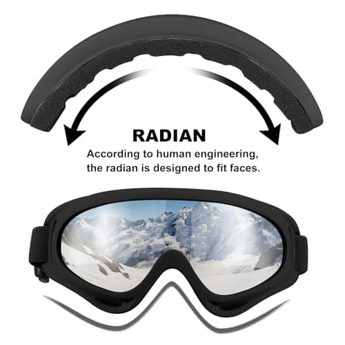 SixYard Ski Goggles, Motorcycle Goggles, 3 Pack Snowboard Snow Goggles for Men Women Adult Youth (Style 7) — view 2