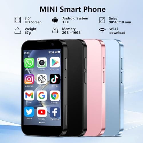 Mini Smartphone,Mini Phone with Google Play,Wifi,Android Smartphone - Black — view 2