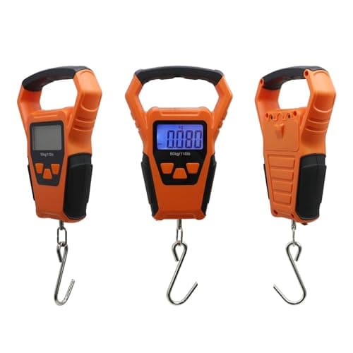 110lb / 50kg Hanging Scale Digital Luggage Scale for Travel, Brown — view 4