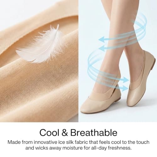 8 Pairs No Show Socks for Women, Invisible Socks for Ballet Trainer Flats — view 4