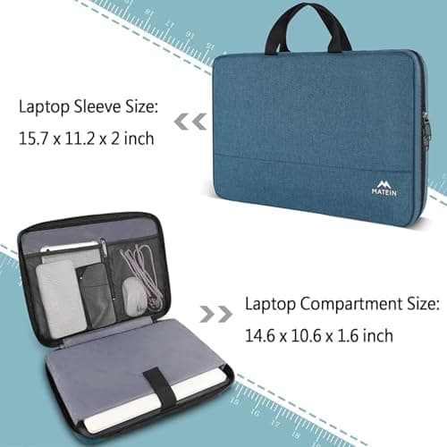MATEIN Laptop Bag 15.6 Inch, TSA Laptop Case 15.6 Inch for Men, Deep Teal — view 5