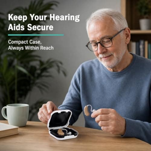 Portable Hearing Aid Case with Shockproof Silicone Cushion — view 5
