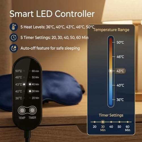 Heated Eye Mask for Dry Eyes Syndrome Silk Electric USB Warm Eye Compress — view 2