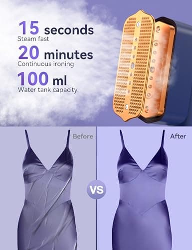 Sundu Clothes Steamer, 2 In 1 Travel Garment Steamer Iron, Blue — view 3