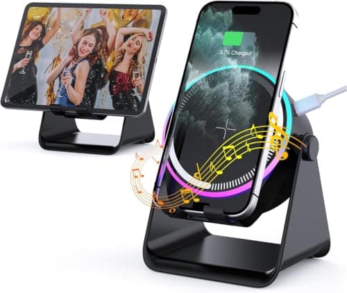 Gifts For Men,Wireless Induction Bluetooth Speaker with Charger Phone Stand