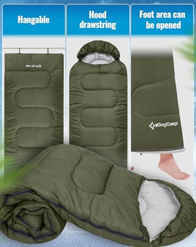 KingCamp Sleeping Bag 3-4 Season Single Olive R — view 6