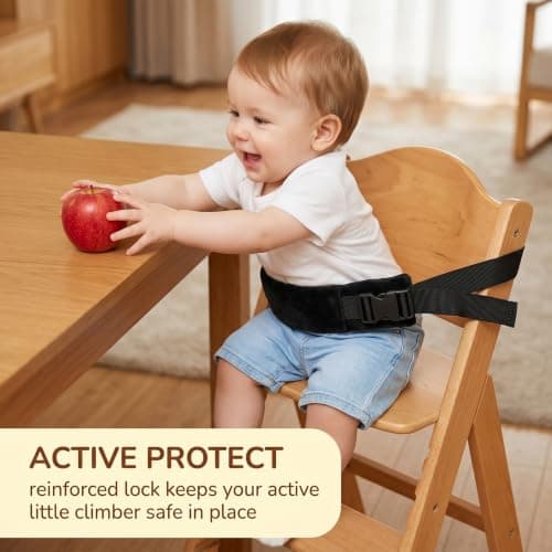 HIYAHB Baby High Chair Safety Strap, Portable Child Seat Harness Belt, Dining Chair Restraint Strap, Travel Feeding Chair Belt for Restaurants, Home Meals, Shopping Trolleys, Baby Feeding Accessory — view 6
