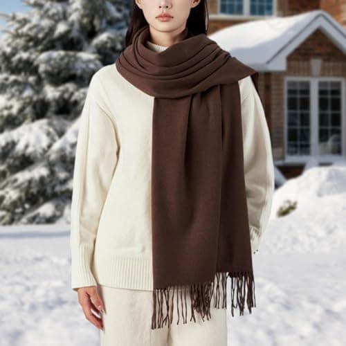 scarf for women uk Scarves for Women Lightweight Wool Scarf For Soft Feel Pashmina Shawl Wrap Solid Color Fashion Winter Ladies Scarves Gifts for Women womens shawls and wraps Turquoise — view 6