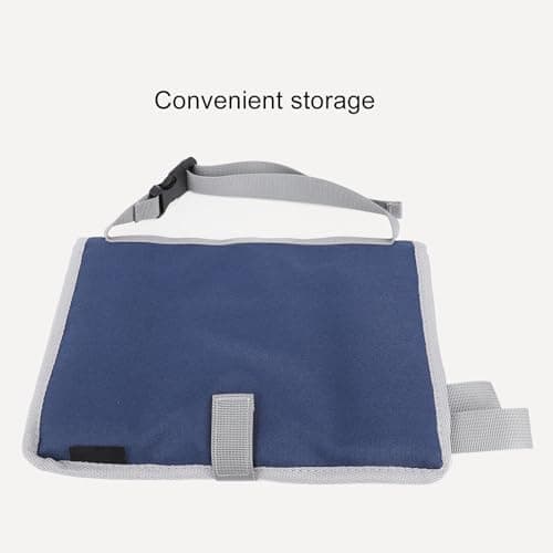 YWBL-WH Foldable Kids and Adults Travel Tray Cover for Airplane Tray Table, Multifunctional Airplane Tray Organizer, Tray Table Organizer for Snacks, Toys (Navy Blue) — view 4