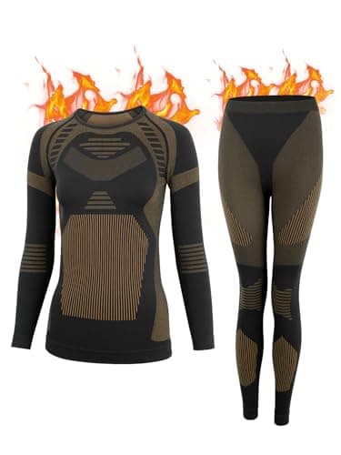 Ewzzeed Thermal Underwear Set Womens，Ski Base Layers Women Set, Quick Dry Thermal Underlayer，Ladies Thermal Clothing & Leggings for Running Skiing Cycling Workout Purple