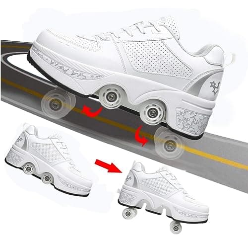Roller Shoes with Wheels - Comfortable Quad Skates for Girls & Men, Breathable, Adjustable, Hidden Wheel Trainers — view 5
