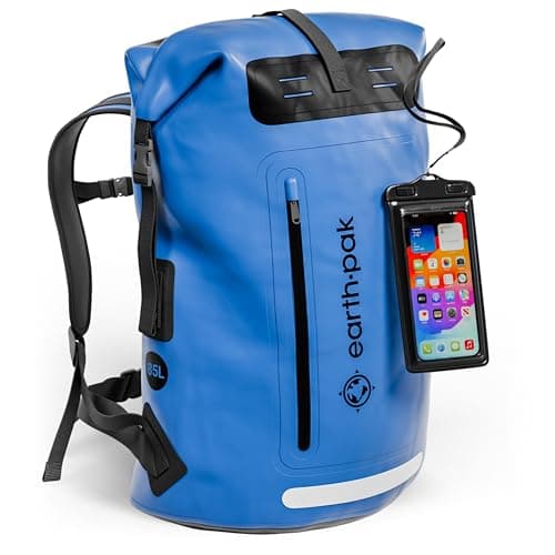 Earth Pak Waterproof Backpack Dry Bag - 85L Rucksack with Zip Pocket