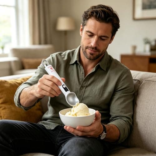 Modern Heated Ice Cream Tool with 70℃ Quick Heating and Not Stick Layer for Round Servings Battery Pack Cream Spoon — view 3