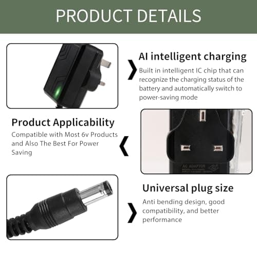 6V Battery Charger for Child Electric Car, Kids Electric Car — view 3
