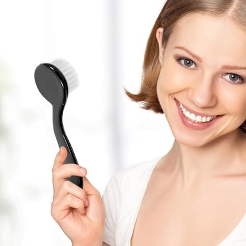 SWOOMEY 3pcs Facial Cleaning Brush Set with Soft Nylon Wool Bristles and Pvc Handle for Women, Suitable for Different Skin Types, Travel Skincare Tool and Birthday — view 6