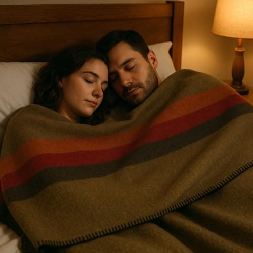 German Army Wool Blanket, 165 x 225 cm, 2.5 kg, Thick, Warm & Durable - Heavy Duty for Camping, Outdoor, Survival, Emergency, and Tactical Use Wool Fabric Throw Blanket Soft Fleece — view 6