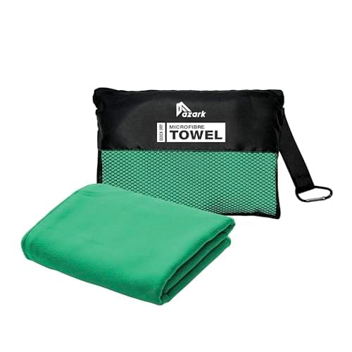 azark Microfibre Towel – Quick Dry, Lightweight & Super Absorbent – Gym, Travel, Yoga, Camping & Beach – Soft & Durable – Multiple Sizes (Mint Green, Large)