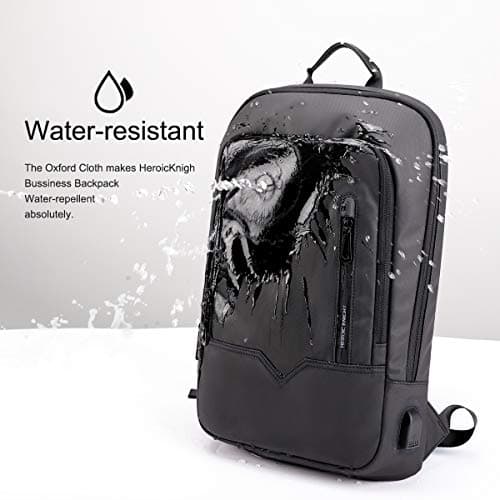 HEROIC KNIGHT Slim Laptop Backpack for Men 15.6 Inch with USB Charging Port — view 6