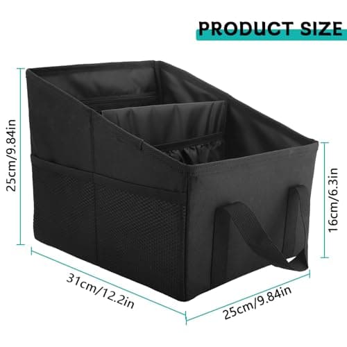 VBGURR Car Seat Organiser for Front and Rear Seat with Storage Pockets,Multi-Functional Back Seat and Car Boot Organiser for Kids,Portable Vehicle Storage to Organise Toys, Snacks & Travel Essentials — view 2