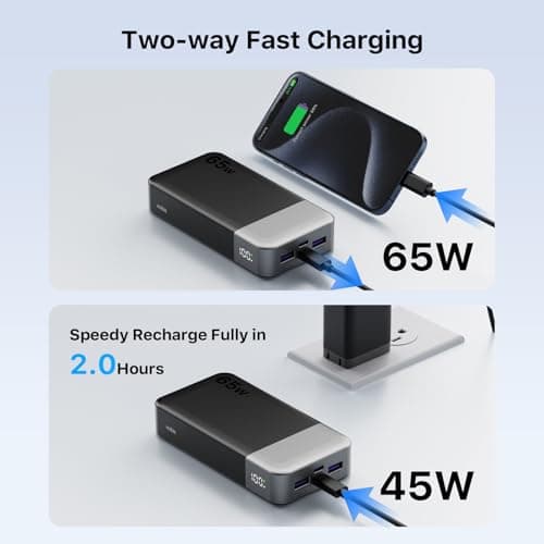 NOBIS Portable Charger 20000mAh 65W Power Bank Fast Charging — view 3